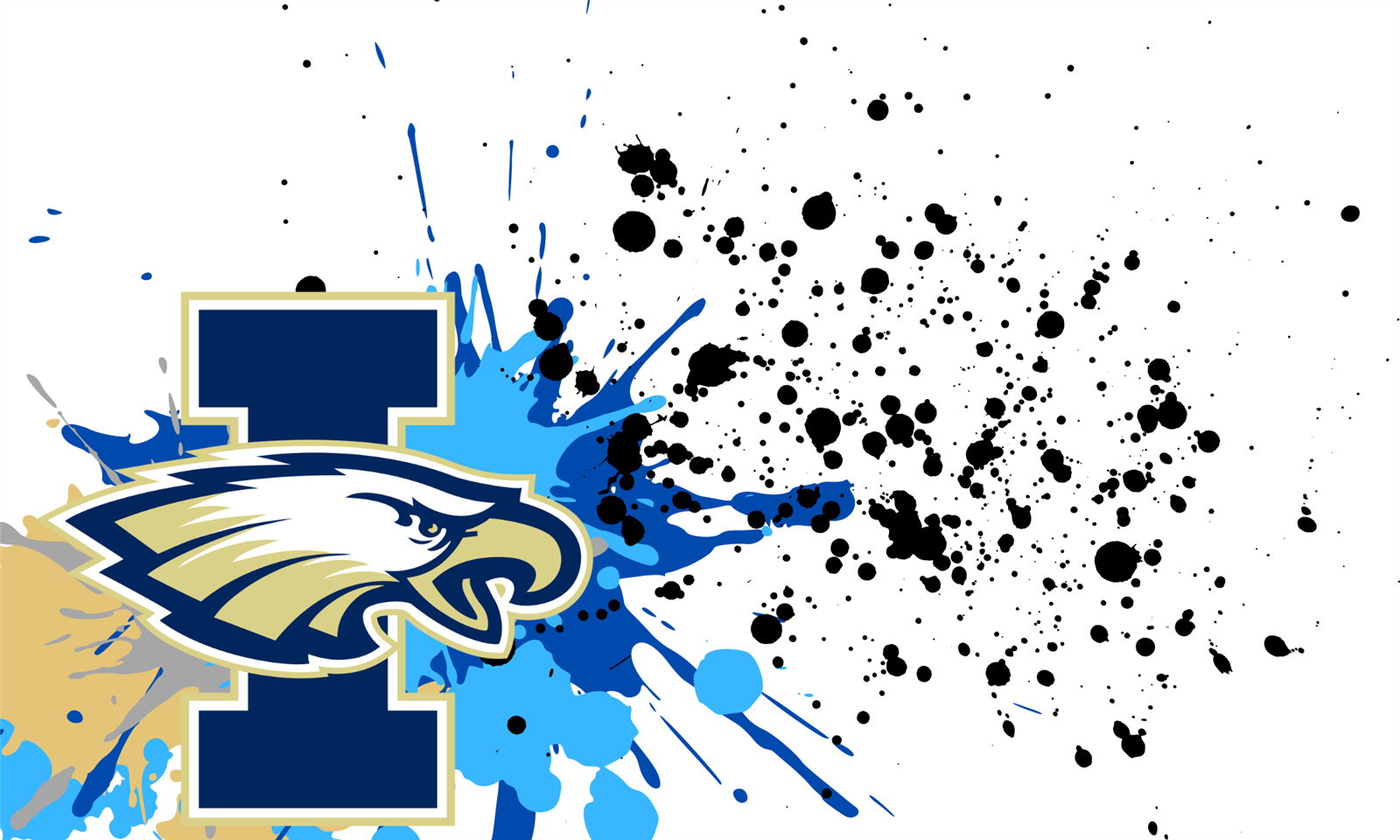 Independence High logo on paint splashes